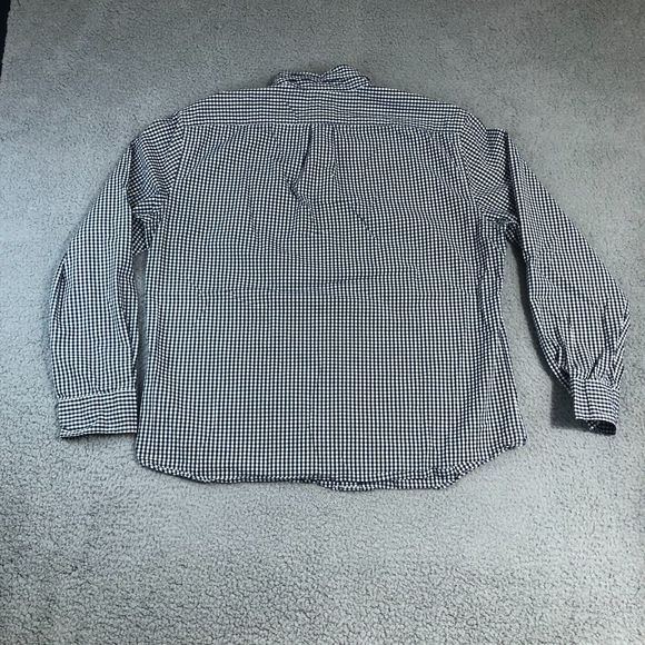 J. Crew Shirt Mens Extra Large Blue White Gingham Oxford Button‎ Up Preppy Slim - Picture 5 of 7